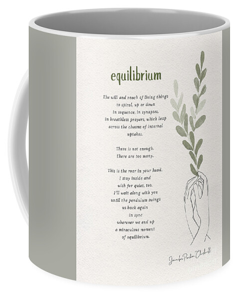 Natural Coffee Mug featuring the digital art Equilibrium by Jennifer Preston