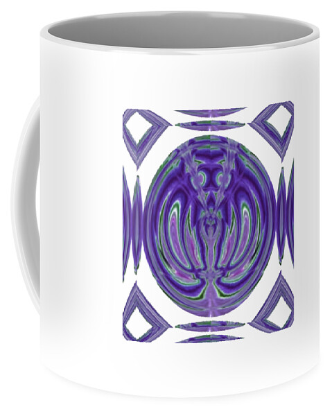 Purple Coffee Mug featuring the digital art Eresus Cinnaberinus by Designs By L