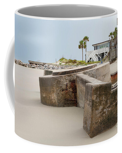 Historic Military Apparatus Coffee Mug featuring the photograph Eroding Time - World War II Coastal Defense - Sullivan's Island by Dale Powell
