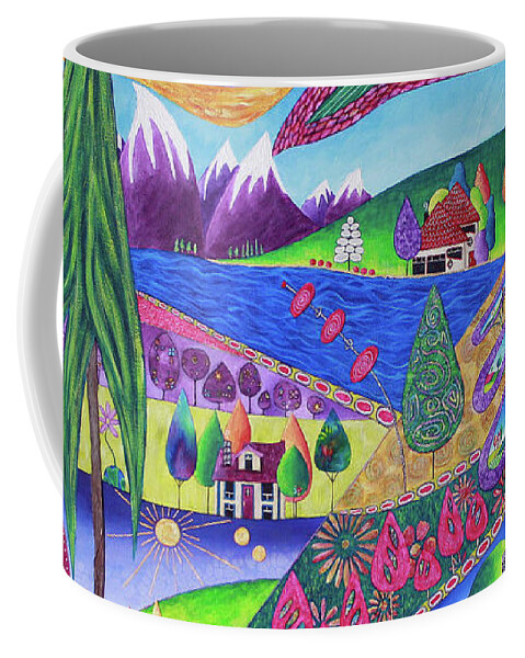 Dreamscape Coffee Mug featuring the painting Escape by Winona's Sunshyne