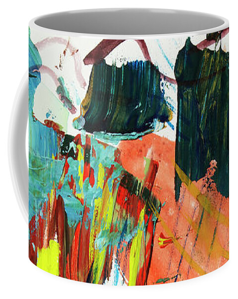  Empowered Coffee Mug featuring the painting Fire on the Mountain by Tessa Evette