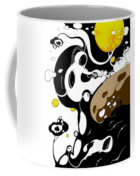 Space Coffee Mug featuring the digital art Escaping Annihilation by Craig Tilley