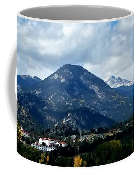 Mountains Coffee Mug featuring the photograph Estes Park by Karen Stansberry
