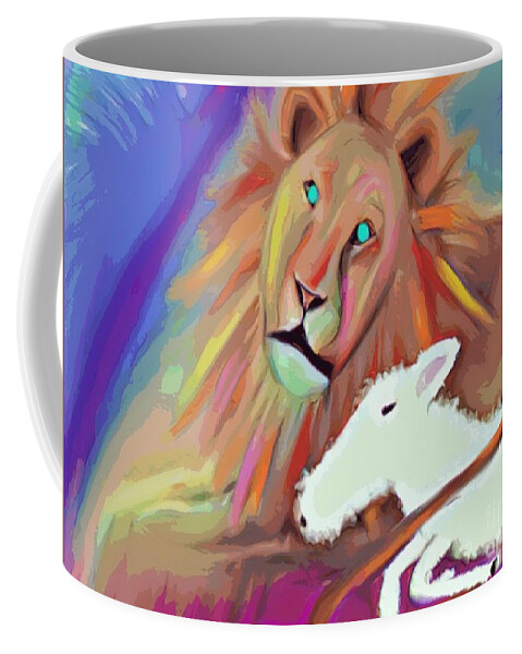Prophetic Coffee Mug featuring the mixed media Eternal Friends by Jessica Eli
