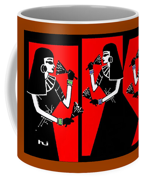 Beauty Coffee Mug featuring the mixed media Etertnal Beauty by Hartmut Jager