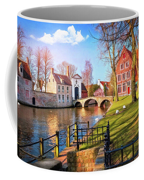 Bruges Coffee Mug featuring the photograph European Canal Scenes Bruges Belgium by Carol Japp