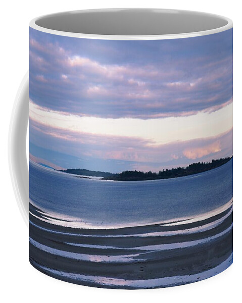 Landscape Coffee Mug featuring the photograph Evening Glow Low Tide by Allan Van Gasbeck