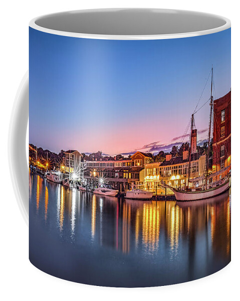 Evening Coffee Mug featuring the photograph Evening in Mystic, Connecticut by Shelia Hunt