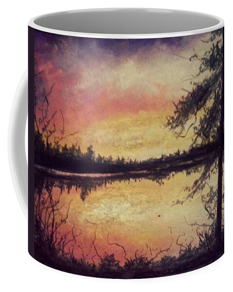 Chromatic Coffee Mug featuring the painting Evening Light by Jen Shearer