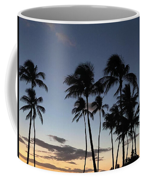 Andrea Callaway Coffee Mug featuring the photograph Evening Palms by Andrea Callaway