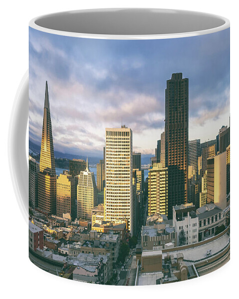 California Coffee Mug featuring the photograph Evening SF by Jonathan Nguyen