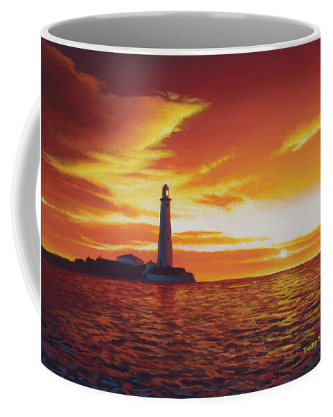 Acrylic Coffee Mug featuring the painting Evening Watch by Timothy Stanford