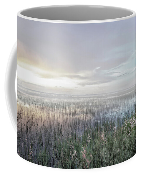 Clouds Coffee Mug featuring the photograph Evening's Last Breath of Soft Light by Debra and Dave Vanderlaan