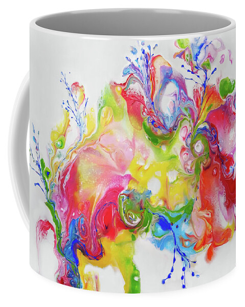 Rainbow Colors Coffee Mug featuring the painting Ever Growing 2 by Deborah Erlandson