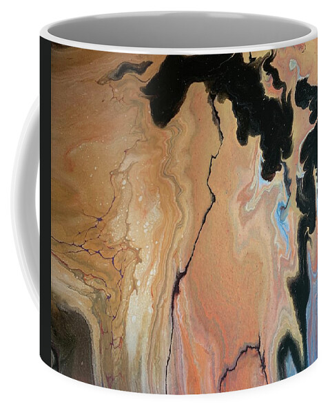 Earth Coffee Mug featuring the painting Excavation by Nicole DiCicco