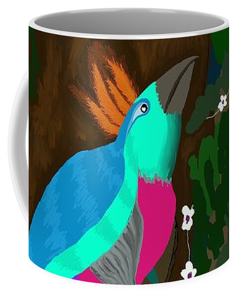  Coffee Mug featuring the digital art Exotic by Michelle Hoffmann