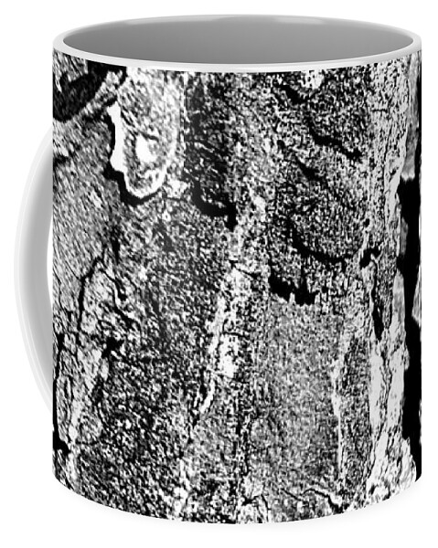 Wood Coffee Mug featuring the photograph EXPOSED Pine Bark BW by Lee Darnell