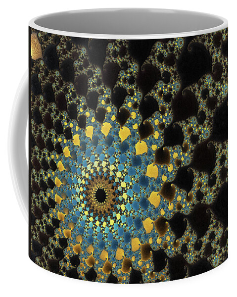 Abstract Coffee Mug featuring the digital art Eye got Caught in the Web by Manpreet Sokhi