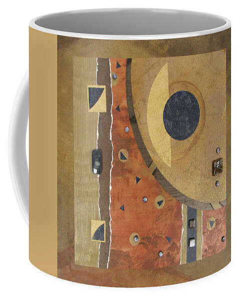 Mixed-media Coffee Mug featuring the mixed media Eye of the Moon by MaryJo Clark