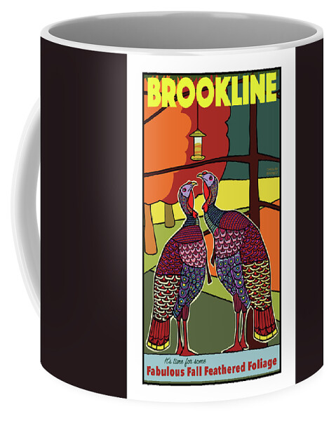 Brookline Coffee Mug featuring the digital art Fabulous Fall Foliage by Caroline Barnes