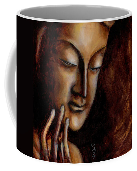 Zen Coffee Mug featuring the painting Face of Mercy No.1 by Hiroko Sakai