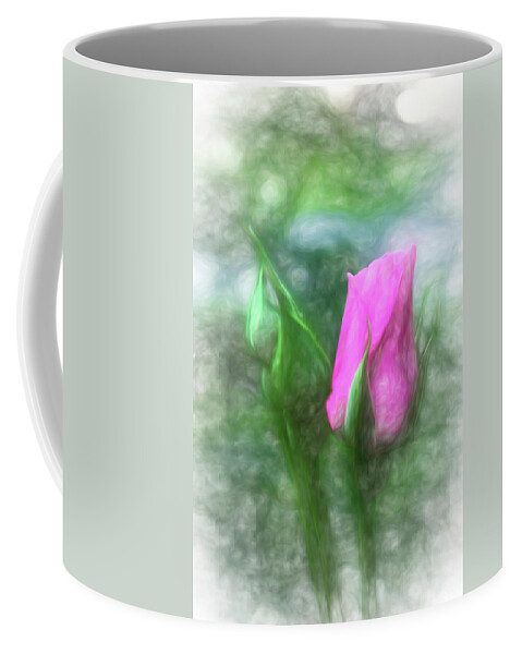 Flora Coffee Mug featuring the digital art Faded Rose by Terry Cork