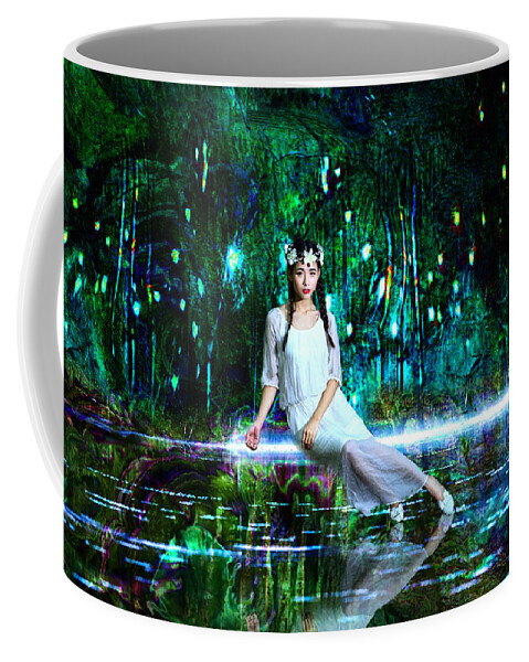 Fairy Coffee Mug featuring the digital art Faery Forest 6a by Lisa Yount