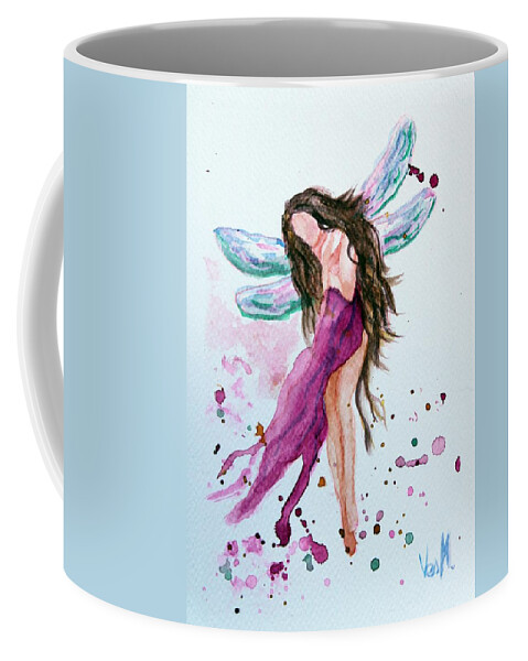 Woman Coffee Mug featuring the painting Fairy 1 by Vesna Martinjak
