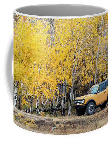Bronco Coffee Mug featuring the photograph Fall Bronco by Laura Terriere
