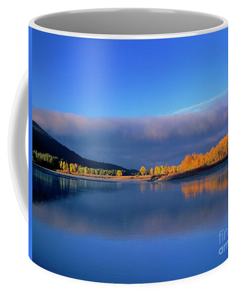 Dave Welling Coffee Mug featuring the photograph Fall Clouds Oxbow Bend Grand Tetons National Park by Dave Welling
