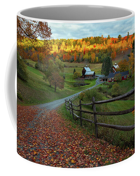 Barn Coffee Mug featuring the photograph Fall Color at Sleepy Hollow Farm by John Vose