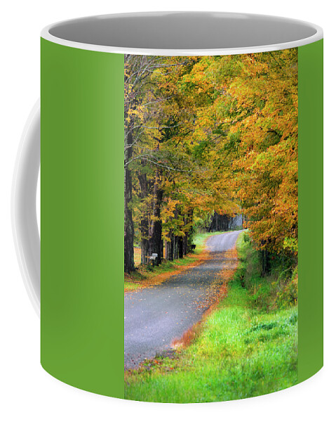 Fall Coffee Mug featuring the photograph Fall Country Road by Christina Rollo
