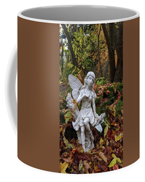 Fairy Coffee Mug featuring the photograph Fall fairy by Lisa Mutch