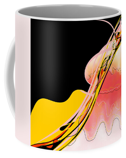  Coffee Mug featuring the digital art Fall Fire by Amber Lasche