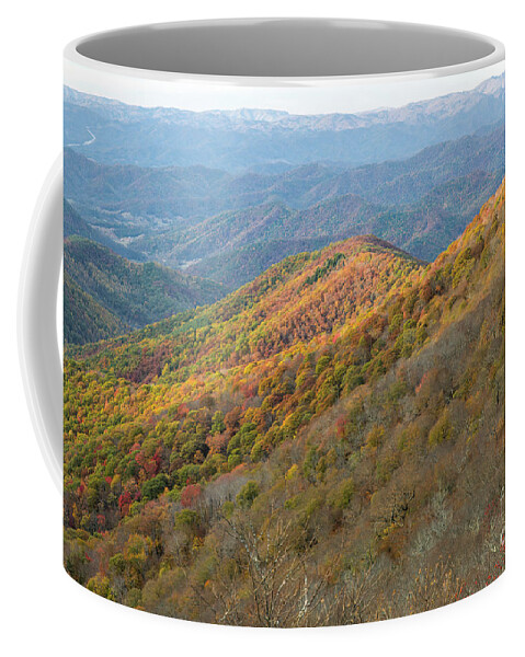 Fall Foliage Coffee Mug featuring the photograph Fall Foliage, View From Blue Ridge Parkway by Felix Lai