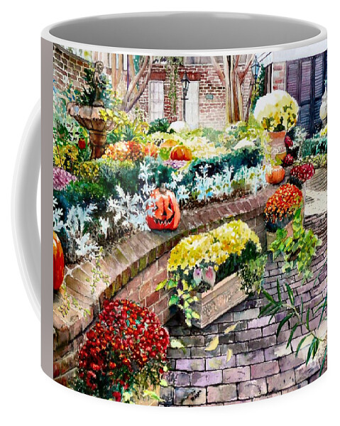 Fall Coffee Mug featuring the painting Fall Garden by Merana Cadorette