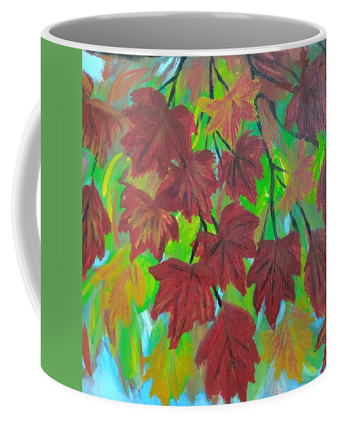 Fall Coffee Mug featuring the painting Fall Leaves by Barbara Fincher