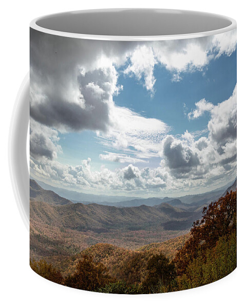 Blue Ridge Parkway Coffee Mug featuring the photograph Fall Mountain Layers on the Blue Ridge Parkway by Joni Eskridge