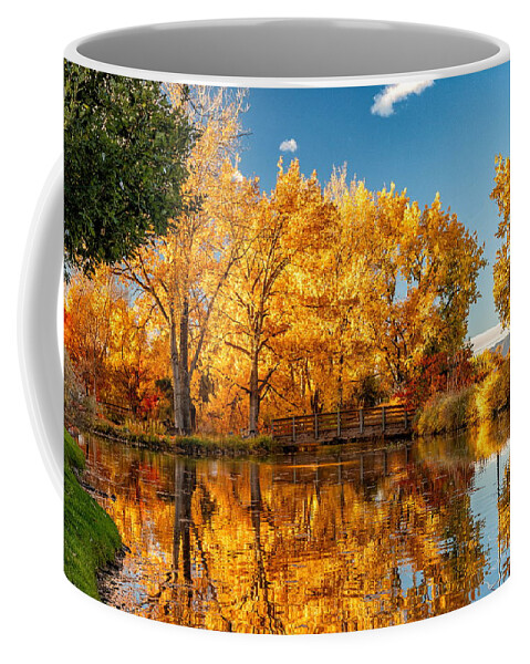 Fall Colors Coffee Mug featuring the photograph Fall Reflections in Colorado by Tony Hake