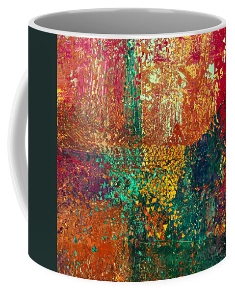 Abstract Art Coffee Mug featuring the digital art Fallen by Canessa Thomas
