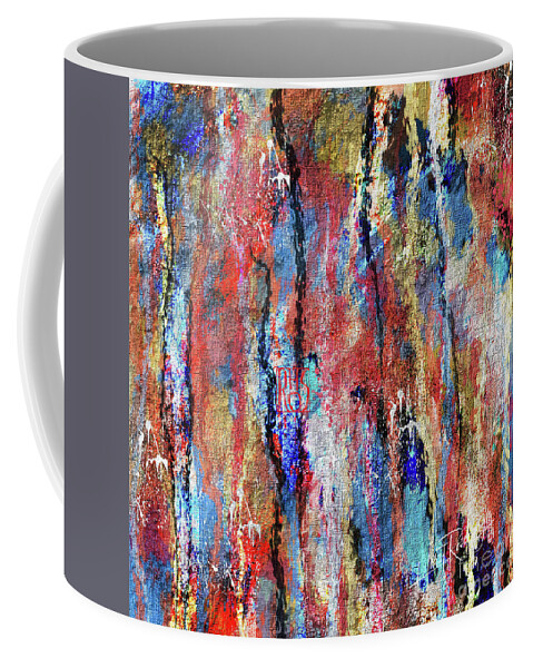 Abstract Coffee Mug featuring the painting Falling by Horst Rosenberger