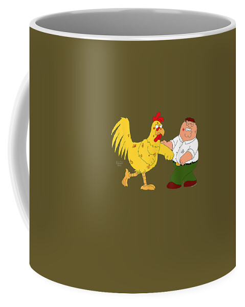 Family Guy Chicken Fight Christmas Present Birthda Coffee Mug featuring the digital art Family Guy Chicken Fight christmas present birthda by Dan Afton