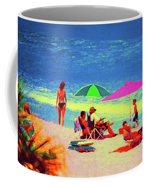 Beach Coffee Mug featuring the painting Family Vacation by CHAZ Daugherty