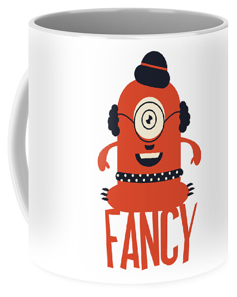 Cartoon Coffee Mug featuring the digital art Fancy Monster by Jacob Zelazny