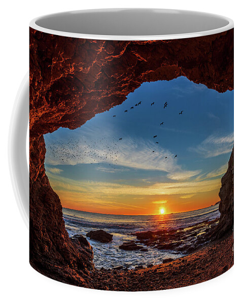 Seascape Coffee Mug featuring the photograph Fantastic Sea Cave by Mimi Ditchie