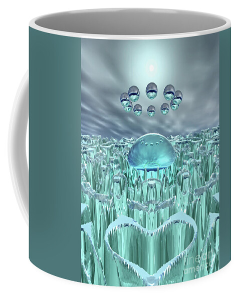 Fractal Coffee Mug featuring the digital art Fantasy Fractal by Phil Perkins