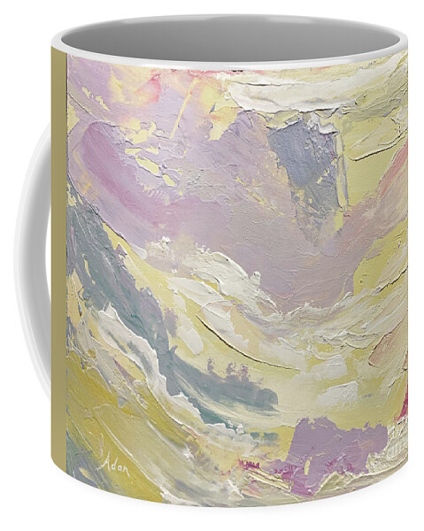 Abstract Coffee Mug featuring the painting Fantasy Landscape by Felipe Adan Lerma