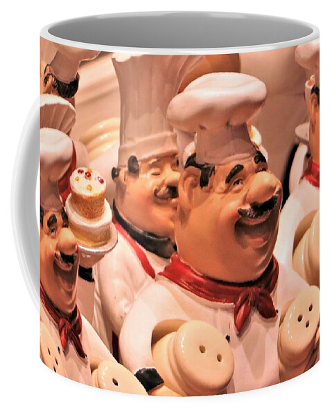 Chefs Coffee Mug featuring the photograph Fat Happy Chefs by William Rockwell