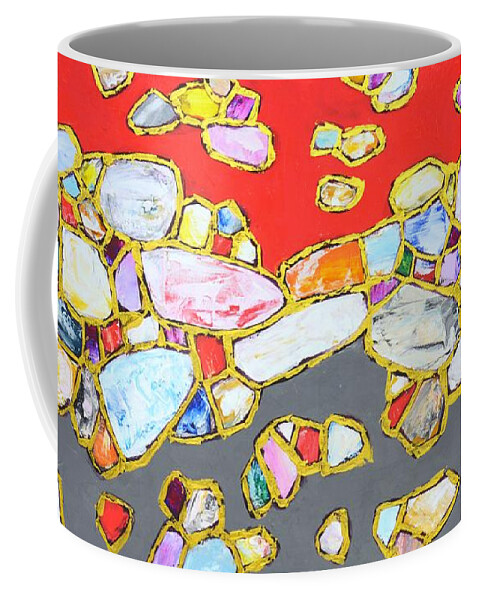 Stones Coffee Mug featuring the painting 	Favorite gems. by Iryna Kastsova