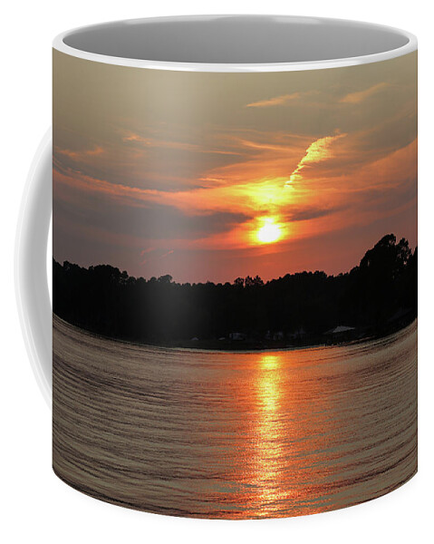 Lake Coffee Mug featuring the photograph Feather Quill Sunset by Ed Williams